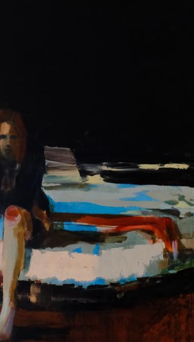 “Fulcrum “. 2017 oil on canvas 100x150 cm